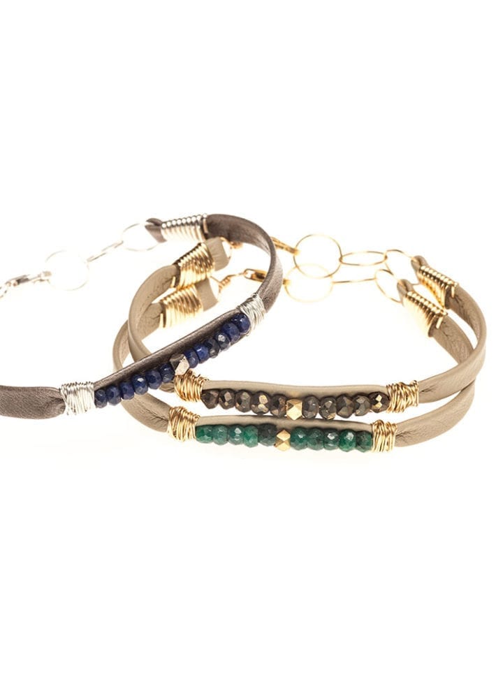 b.leather bracelet - Bloom Jewelry
