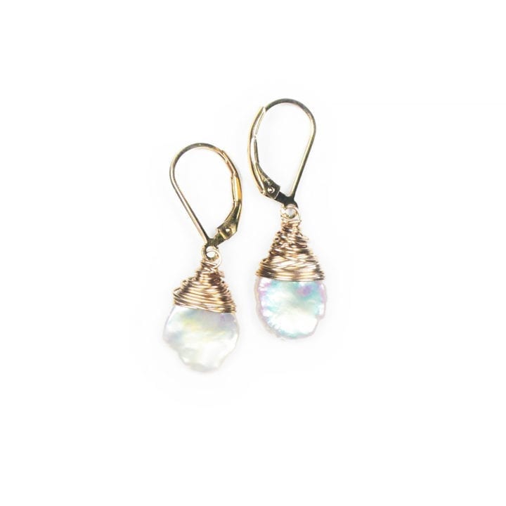Petal Pearl Drop Earrings