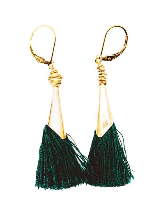 emerald silk capped tassel