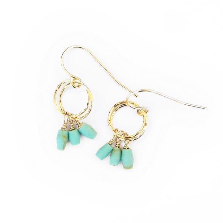 Turquoise stardust drop earrings