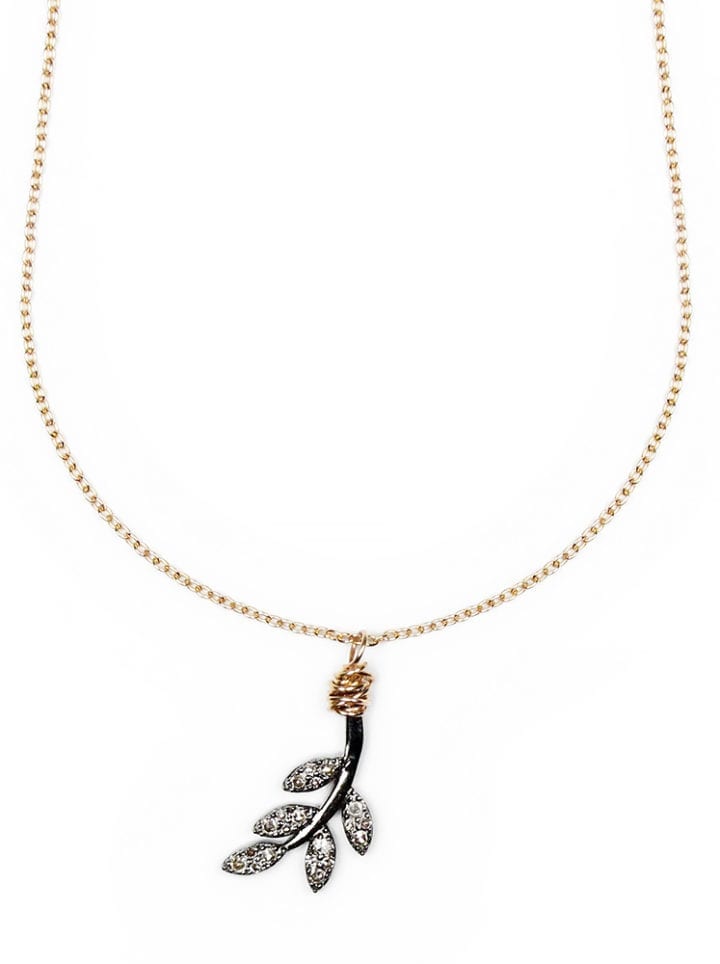 Pave Diamond Branch Delicate Necklace