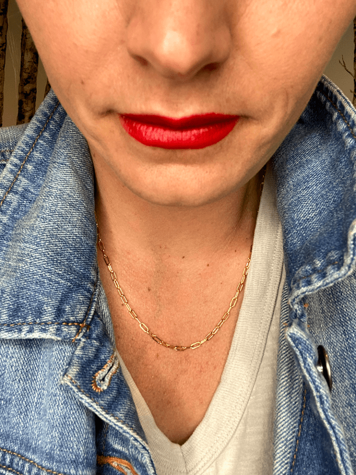 Gold Small Paperclip Necklace