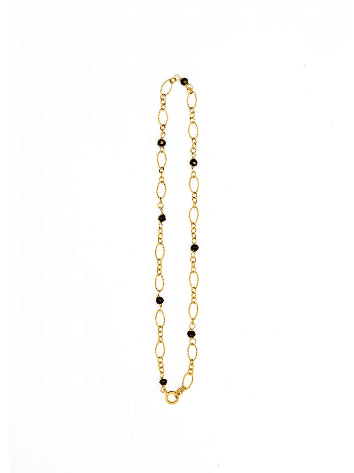 Pyrite Gold Filigree Anklet | handcrafted jewelry in Denver, co