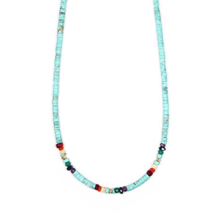Turquoise-Rainbow-Choker-Necklace