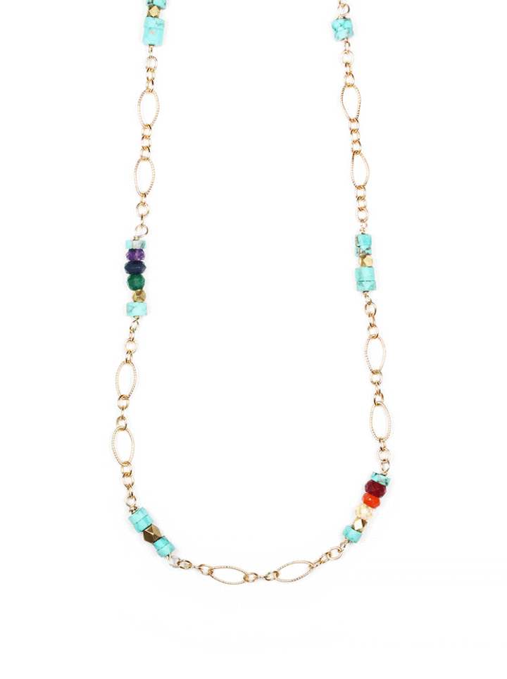 Rainbow-Large-Filigree-Layering-Necklace Bloom Jewelry Over the Rainbow Collection
