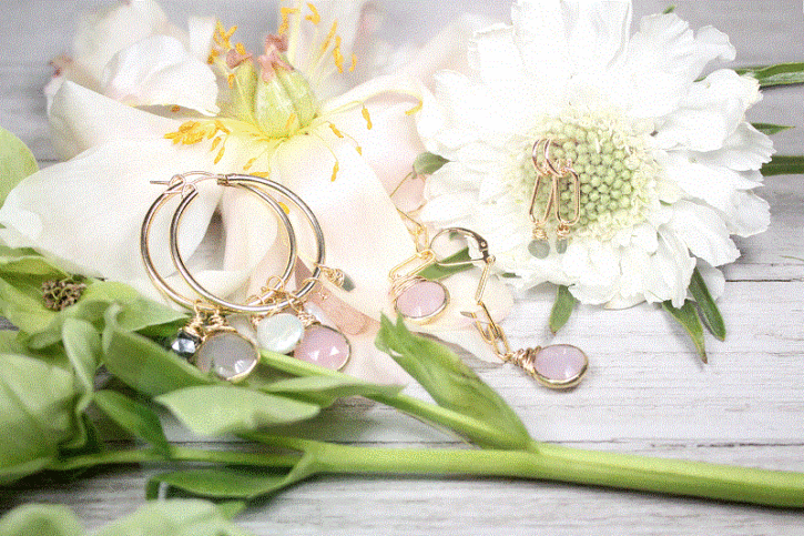 Petal Pink & Sage Green Handcrafted Jewelry For Summer | Bloom Jewelry