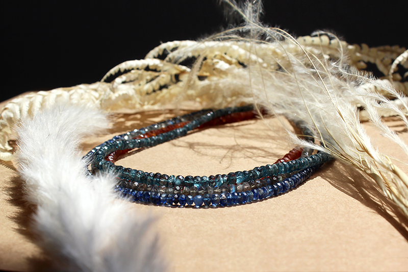 Hand strung gemstone chokers made in Denver, CO