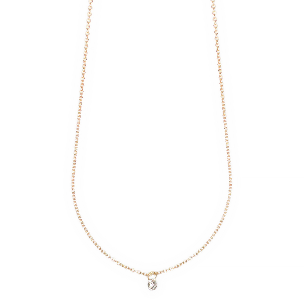 Coin Diamond Gold Delicate Necklace - Bloom Jewelry