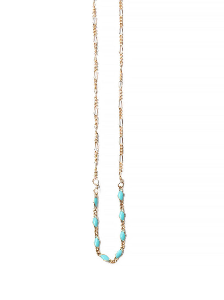 Figaro & Turquoise Enamel U Layering Necklace CN2137