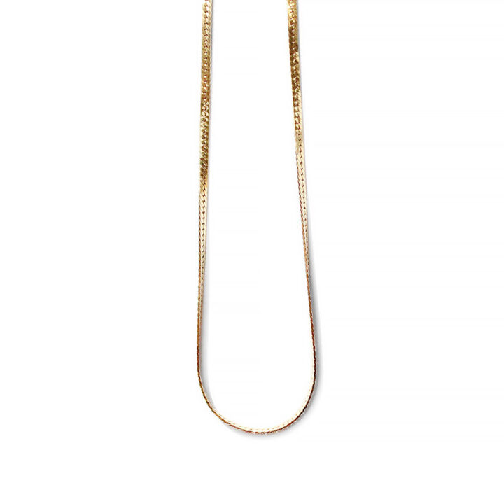 Herringbone Gold Chain Necklace