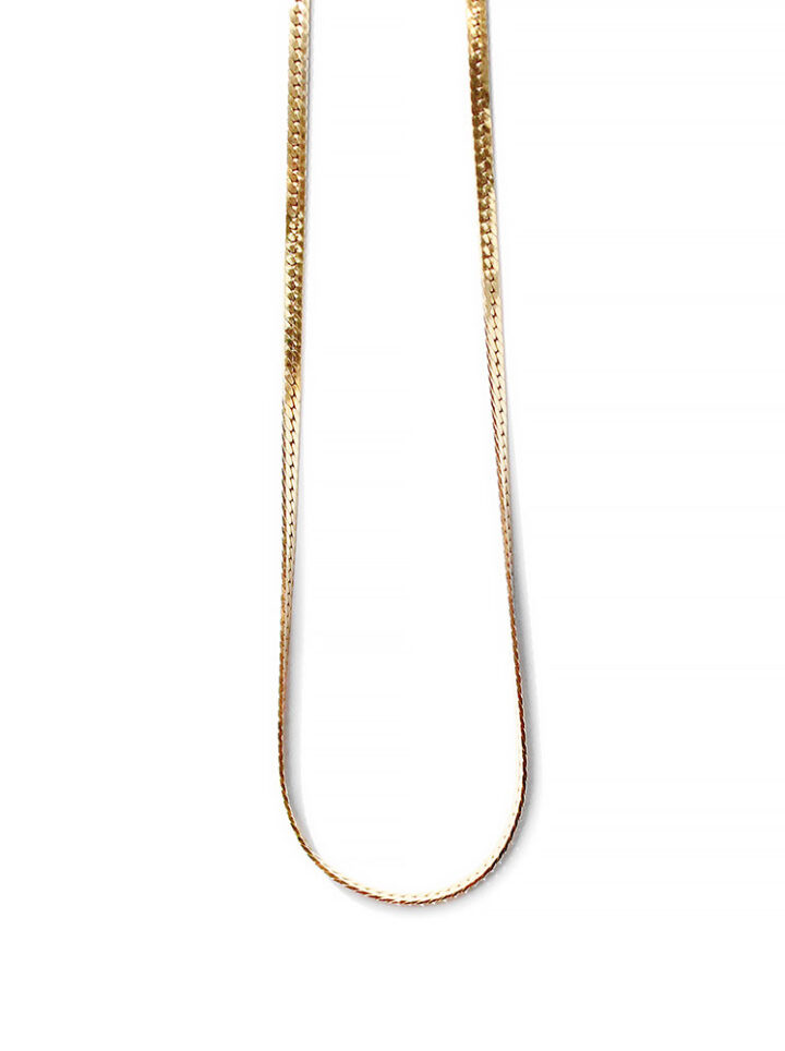 Herringbone Gold Chain Necklace