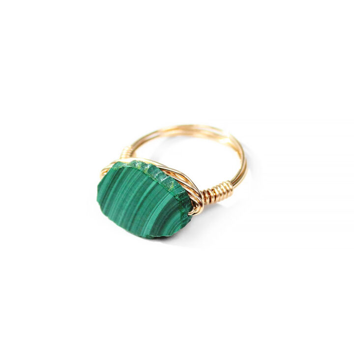 Malachite Freeform Wrap Ring