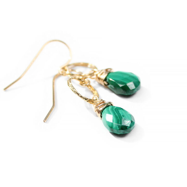 Malachite Stardust Drop Earrings