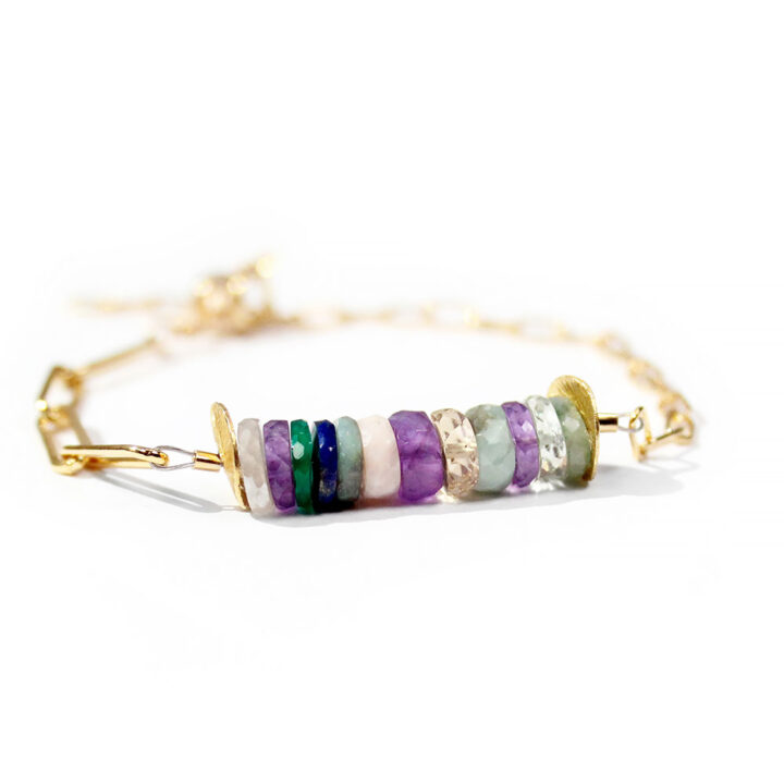 Mystic Gem Bar Paperclip Bracelet