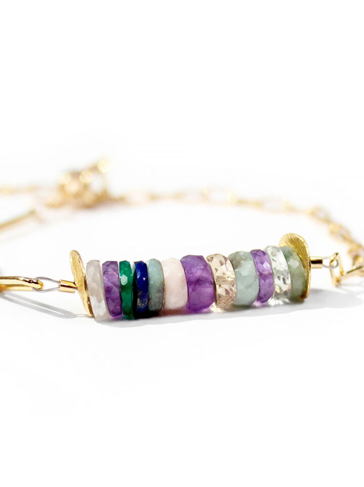 Mystic Gem Bar Paperclip Bracelet