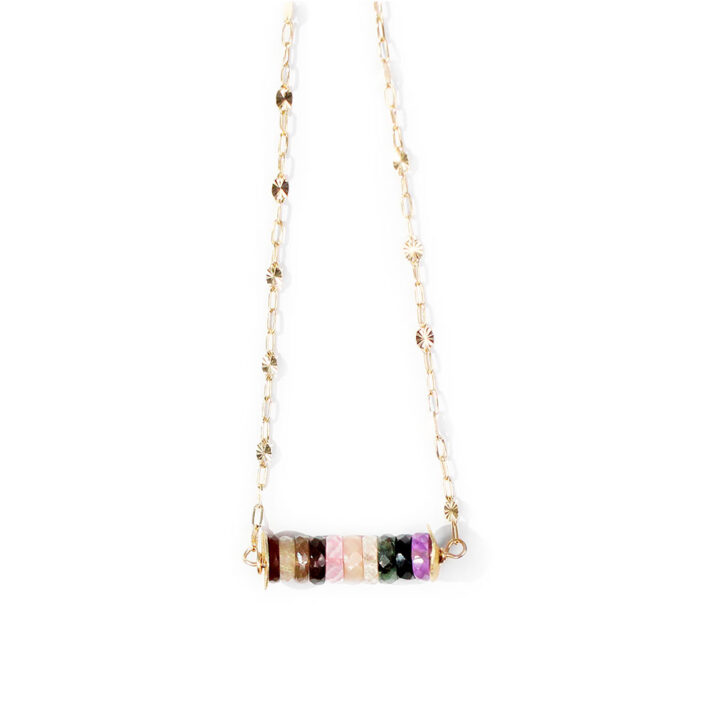 Mystic Gem Bar Sunburst Necklace