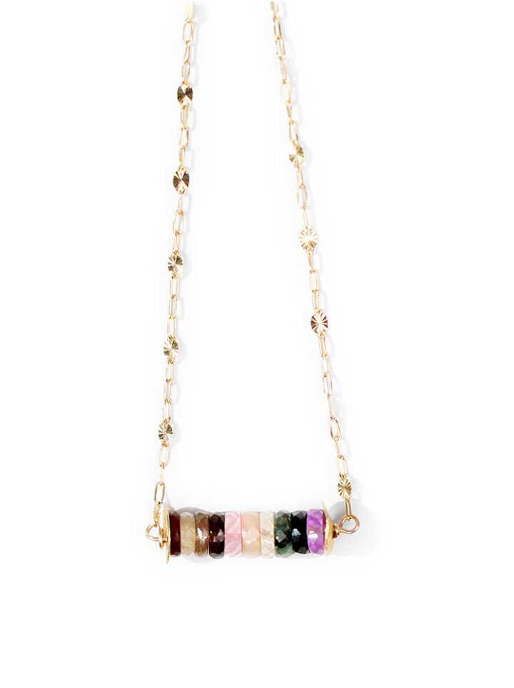 Mystic Gem Bar Sunburst Necklace