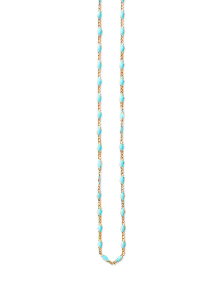 Turquoise Enamel Layering Necklace