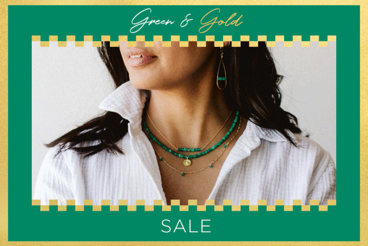 bloom green and gold sale