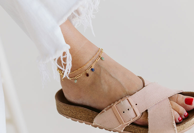 featured bloom jewelry anklet